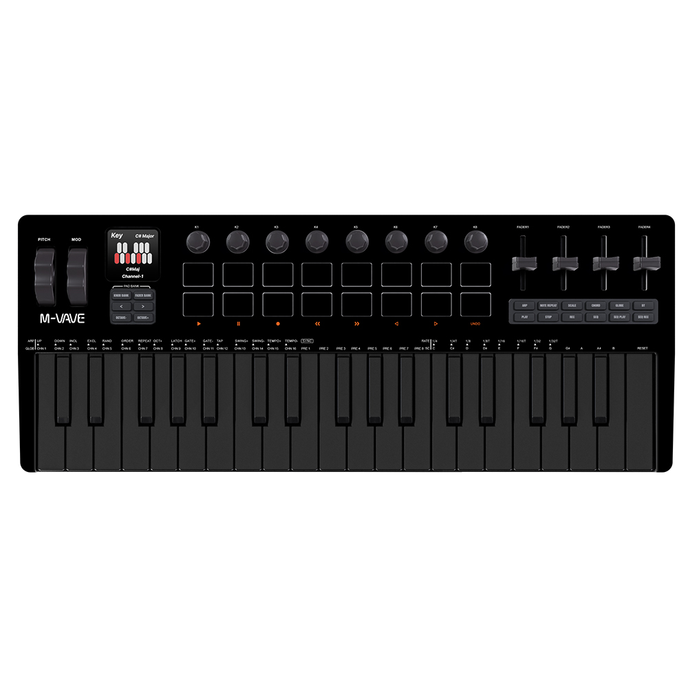 M-Vave SMK-37 PRO Mini MIDI Keyboard - 37 Velocity Sensitive Keys