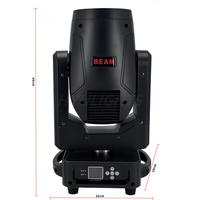 Mini Luz Móvil de Haz de 295W DMX512 con Efecto de Persecución de Anillo de Píxeles RGB para DJ, Club, Fiesta, Evento, Espectáculo, Escenario