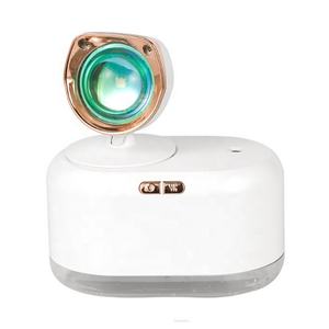 2 en 1 Mini lampe coucher de soleil <span class=keywords><strong>sans</strong></span> <span class=keywords><strong>fil</strong></span> Humidificateur d'air <span class=keywords><strong>Diffuseur</strong></span> d'arômes d'eau Batterie 2000mAh pour le bureau à domicile et prendre des photos - Product Image 1