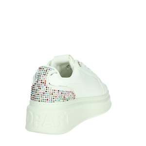Sneakers Donna Shopart SASS240721 Bianco Argento con Dettagli in Cristallo e Plateau - Product Image 3