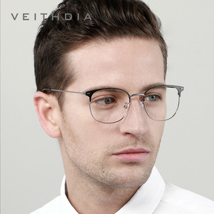 Veithdia Metal Full Rim Optical Glasses Frame Anti Blue Light Unisex Business Style <b>Medium</b> Size - Product Image 2