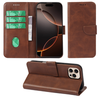 Étuis portefeuille magnétiques en cuir à rabat les plus vendus pour iPhone 18 17 16 15 Pro Max 14 13 avec porte-cartes