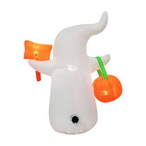 Decoraciones Inflables de Halloween para Exteriores, Fantasma Adorable con Calabaza de 4 pies, para Decoración Festiva - Product Image 4