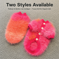 Pull en peluche chaud d'hiver pour animaux de compagnie, cardigan ouvert sur le devant, tricoté pour petits chiens, chats, Schnauzer, Bichon Frisé, Bouledogue Français