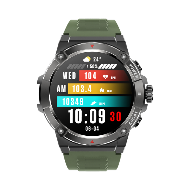 Newly Launched IP68 Waterproof Outdoor GPS Sport Smart Watch 400mAh Rechargeable Call Phone Heart Rate Monitor Case Metal