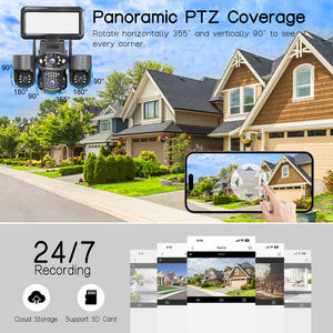 ليكسيل 2 في 1: مصباح شارع شمسي متكامل مع كاميرا أمان CCTV بدقة IP65 LED بزاوية 360 درجة وأربع عدسات، يدعم الواي فاي و4G مع خاصية كشف الحركة - Product Image 4