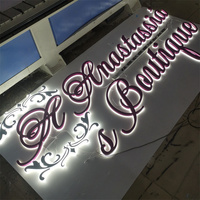 Enseignes de magasin d'entreprise logo acrylique 3d lettres de canal LED personnalisées enseignes rétroéclairées en métal magasin mur extérieur Publicité de salon