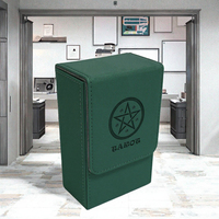 Boîte de rangement pour cartes MIO de haute qualité avec logo personnalisé, fenêtre, en PU durable, avec bouton, pour Magic, YuGiOh, porte-chéquier, 3 x 30 mm
