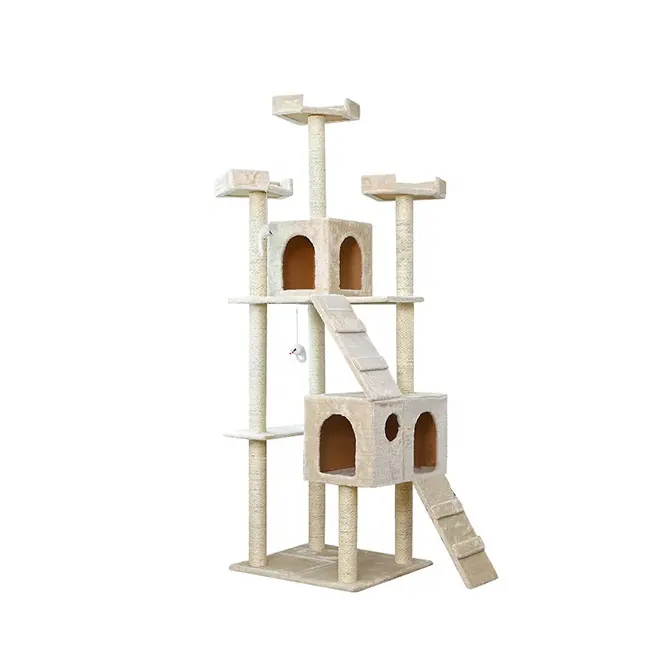 Pet Toys Interaktive rosa Farbe Langlebiges Material XXL Cat Tower Tree für Cat