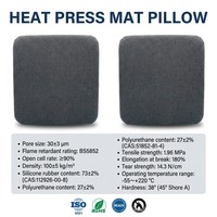 Tapis en caoutchouc silicone industriel personnalisé antidérapant et isolant thermique, grand tapis de repassage résistant à la chaleur pour application de transfert thermique