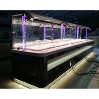 Comptoir buffet commercial de luxe professionnel Chauffe-plats personnalisable pour banquet de restaurant hôtel