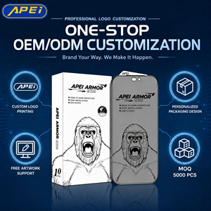 Protector de Pantalla de Privacidad APEI ARMOR PLUS de 28 Grados para iPhone 15/16/17/18 Pro Max Air, Antiestático, Dureza 9H, Película de Vidrio Templado - Product Image 5