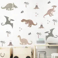 Cartoon Dinosaurier Aufkleber für Schlafzimmer Kreative Wandbilder TV Hintergrund Dekorative Abziehbilder Selbst klebende Kinder Wohnzimmer Tapete