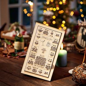 New <b>Wooden</b> Drinking Game Set Holiday Party Rules Board Customizable <b>Bar</b> Games Adults Festive Activity Wholesale - Product Image 4