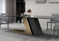 Ensemble de Table à manger et chaise, Design nordique moderne, 4 places, 6 chaises, en plastique extensible, blanc