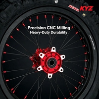 Nouvel ensemble de roues KYZ CNC en alliage anodisé à 36 rayons, moyeu CNC doré 21/18 pouces, pneu Kenda pour Ultra Bee Off-Road Enduro MX