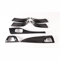 Couvre-tableau de bord en plastique ABS, suède et carbone mat et fibre de carbone véritable pour BMW Série 1 F20 F21 pré-LCI