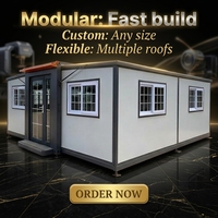 Maison préfabriquée modulaire personnalisable à toit plat, mobile, pour usage résidentiel et professionnel