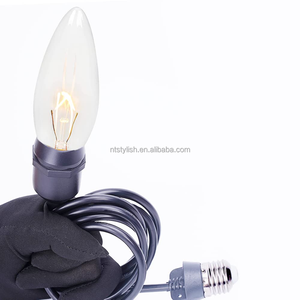 100cm cáp mở rộng E27 để E27 Edison vít <span class=keywords><strong>Adapter</strong></span> dây 1m bóng đèn chủ Đen - Product Image 4
