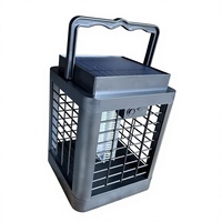 Solar Mosquito Killer Lamp Zwart ABS Stevig kunststof Weerbestendig Solar Mosquito Killer Lamp