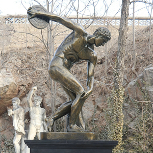 Outdoor Garden Home Decoration Ancient Greek Bronze Nude Black Man Thrower Sculpture Statue Life-Size Modern Plastic Custom - Product Image 6