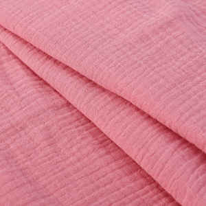 Vente en gros de rouleaux de crêpe <span class=keywords><strong>pour</strong></span> bébé, froissage uni teint couleur unie 100gsm 152cm de largeur <span class=keywords><strong>mousseline</strong></span> douce 100% coton tissu Double gaze/ - Product Image 4
