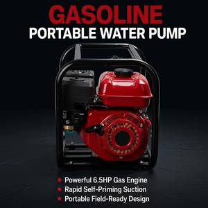 Pompe à eau portable à essence 6,5 CV, best-seller, pour la lutte contre les incendies d'urgence, haute pression, auto-amorçante - Product Image 4
