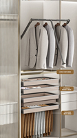 Tringle à vêtements escamotable pour armoire, OEM ODM, tringle de placard réglable en alliage d'aluminium, taille personnalisée, logo, projet personnalisé pour toute la maison