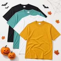 T-shirts pour hommes 210 GSM 100% coton, impression graphique Halloween personnalisée, tee-shirt oversize streetwear unisexe, vente en gros