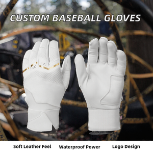 Gants d'entraînement de baseball en bambou blanc respirant, design solide, style sportif pour gaucher, imperméables, durables, légers, pour l'extérieur - Product Image 2