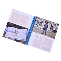 Carnet A5 personnalisé en cuir PU et tissu, reliure à anneaux, imperméable, cadeau d'entreprise pour usage promotionnel