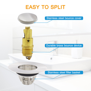 GUIDA Fábrica Actualizada Universal Latón Pop-Up <span class=keywords><strong>Cocina</strong></span> Lavabo <span class=keywords><strong>Fregadero</strong></span> Colador Enchufe - Product Image 2
