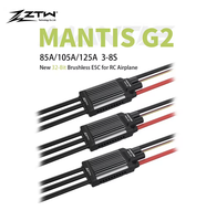 Contrôleur de vitesse ZTW Mantis G2 ESC 85A/105A/125A 3-8S 6V/74V/84V SBEC 8A pour avion RC, aéronef à voilure fixe, ventilateur à conduit EDF