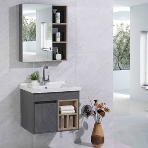 Lavabo en céramique de bonne qualité, évier, meuble de salle de bain au <span class=keywords><strong>sol</strong></span>, panneau écologique, vanité de salle de bain murale avec miroir - Product Image 2