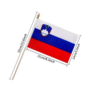 Banderas Miniatura Personalizadas de Croacia, Serbia y <span class=keywords><strong>Eslovenia</strong></span> para Eventos Deportivos 2026, Banderas de Mano - Product Image 4