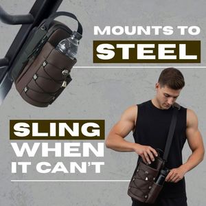 OEM/ODM PREMIUM Magnetic Gym Bag Gym Pouch with <b>Water</b> <b>Bottle</b> and Phone Storage Key <b>Clip</b> Wallet Pocket Adjustable Sling Strap - Product Image 6