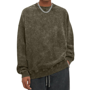 Premium Heavyweight Material Loose Fit <b>Men</b> <b>Sweatshirts</b> Long Sleeve Casual Crew Neck Fashion Apparel Oversized <b>Men</b> Hoodies - Product Image 1