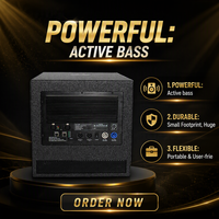 I.EVOICE ODM OEM Caisson de basses actif 12 pouces 4 et 8 ohms, aimant en ferrite, audio haute résolution 1000W pour la maison, les fêtes, les performances en extérieur et la musique