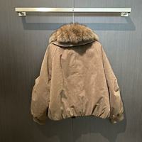 Manteau d'hiver chaud et coupe-vent avec col en fourrure de renard naturelle, coupe décontractée chic, épais et rembourré de duvet