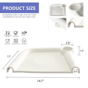 Bandeja de comedor de silicona para bebés, compatible con la silla de mesa rápida <span class=keywords><strong>Inglesina</strong></span> y otras sillas altas con gancho, silla de mesa, bandeja para bebés - Product Image 2
