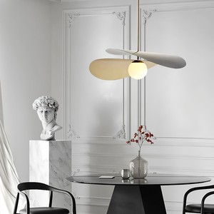 French Straw Hat Chandelier Oval Led <b>Light</b> <b>Single</b> Head Warm White <b>Light</b> Home Living Room Bedroom Pendant Lamp - Product Image 2