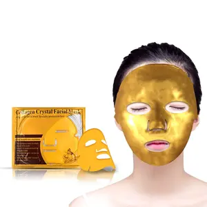 Migliore Coreano Foglio Organico Foglio Maschera D'oro di Cristallo del Collageno Beauty Maschera per il Viso per Anti-invecchiamento e Idratante