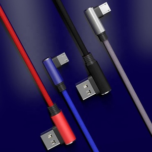 <span class=keywords><strong>C</strong></span>âble <span class=keywords><strong>Usb</strong></span> Micro et type <span class=keywords><strong>c</strong></span> coudé à 90 degrés, 2,4a, 1M, pour charge rapide, transfert de données, meilleure vente 2020 - Product Image 2