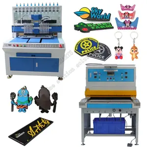 Hot Koop Kleurrijke Zachte Cartoon Sleutelhanger Label Sticker Siliconen Pvc Vloeibare Dispenser Druipen Maken Machine