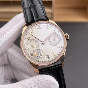 New Trend Custom Edition 7 Day Power Automatic Sapphire <b>Rose</b> Gold Case White Dial Black Leather Mens <b>Top</b> Luxury Mechanical Watch - Product Image 2