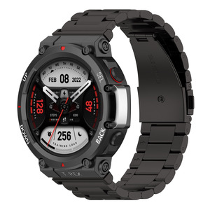 Bracelet en métal pour Huami <span class=keywords><strong>Amazfit</strong></span> <span class=keywords><strong>T</strong></span>-Rex2, connecteur en métal pour Huami Watch <span class=keywords><strong>T</strong></span>-Rex2, remplacement de bracelet de montre en acier inoxydable - Product Image 1