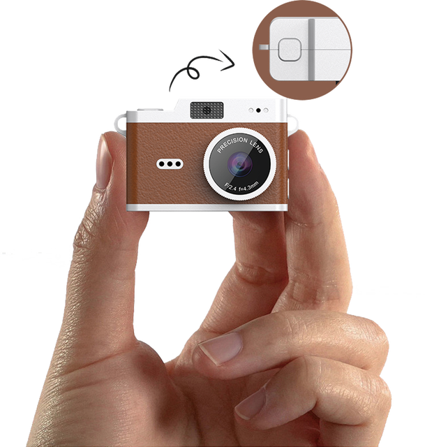 Newest 1080P Retro Digital Camera 0.96 Inch Nano Lanyard Keychain Mini Vintage Video for Children CMOS Imaging Sensor MicroSD
