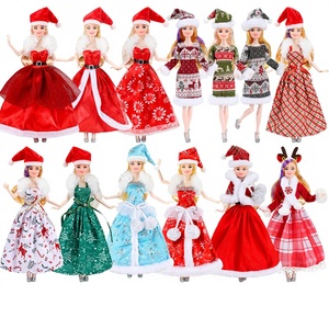 11-inch 30 cm for Doll <strong>Fashionable</strong> Christmas Dress Outfit Set Collection Clothing Export Mixed <strong>Pack</strong> 0-24 Months XH02 - Product Image 1