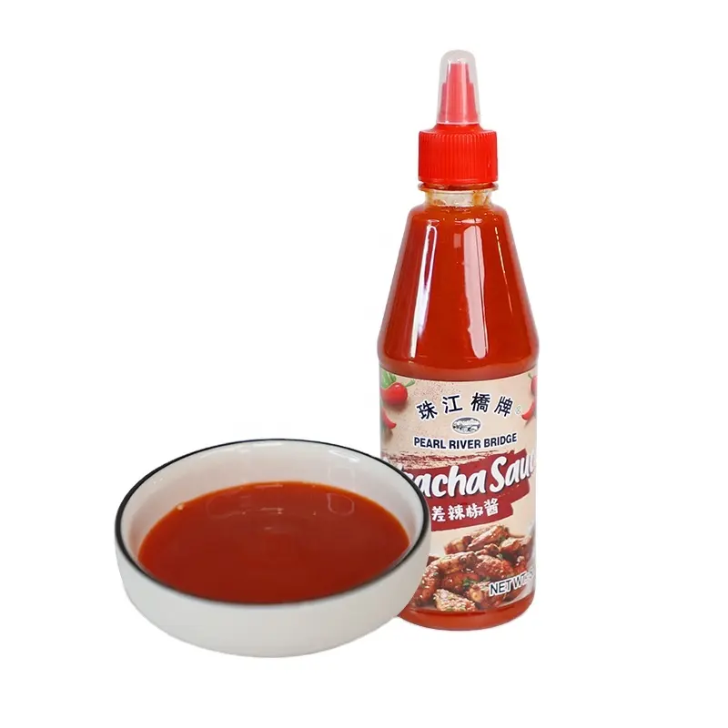 Süße und saure asiatische scharfe Sauce 500g Flasche Chili Sriracha mit Plastik flasche