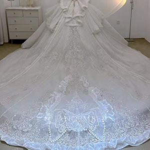Vestido de Novia de Encaje Estilo Princesa con Cola Lsjj96 - Product Image 6